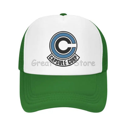Capsule Corp Κασκέτα μπέιζμπολ με πλέγμα Unisex Καπέλο Trucker Hip-Hop Καπέλο Anime DBZ Dad Hat Ρυθμιζόμενο καπέλο αγώνων Καλοκαιρινά καπέλα Trucker Snapback