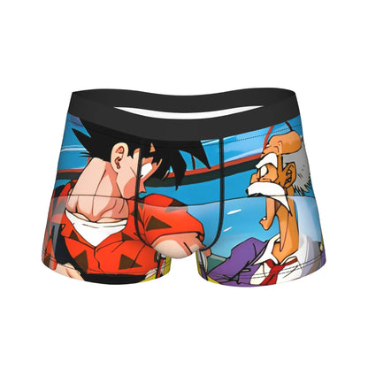 Men Dragon Ball Z Goku Vegeta DBZ Underwear  Funny Boxer Briefs Shorts Panties Homme Soft Underpants Plus Size