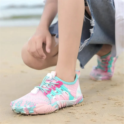 New 12 Colors Water Shoes Kids Summer Beach Five Fingers Barefoot Swimming Aqua Shoes Quick Dry Seaside River Children Sneakers