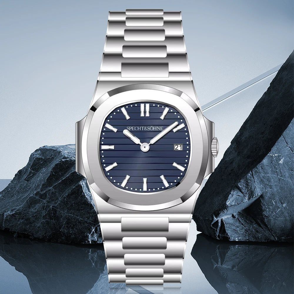 Specht & Söhne New Arrivals Mens Watch Rose Gold 5711 Classic Sports Watches Ultrathin Stainless Steel Sapphire 50M Waterproof
