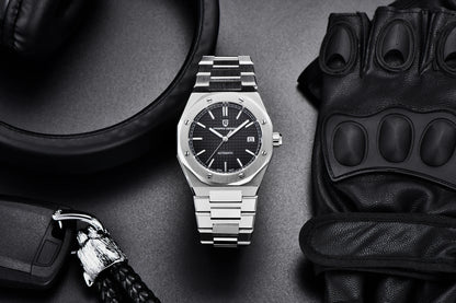 PAGANI DESIGN 8215 Men's Automatic Mechanical Watch 40MM Sapphire Stainless Steel Waterproof 10Bar Luminous C3 Reloj Hombre