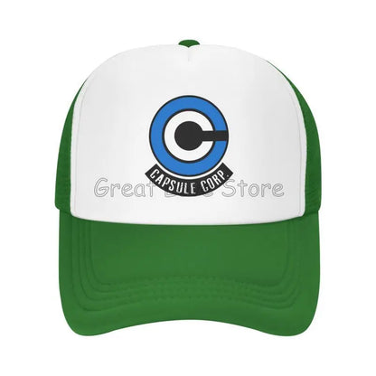 Capsule Corp Κασκέτα μπέιζμπολ με πλέγμα Unisex Καπέλο Trucker Hip-Hop Καπέλο Anime DBZ Dad Hat Ρυθμιζόμενο καπέλο αγώνων Καλοκαιρινά καπέλα Trucker Snapback