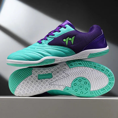 Nouvelles chaussures de football pour hommes, crampons montants pour terrain gazonné, antidérapantes, de haute qualité, pour futsal, idéales pour les matchs en salle et l'extérieur, très vendues.