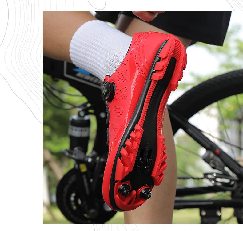 Men Cycling Shoes Road Bikes Women Racing Competition Self-Locking Speed Cycling Sports Shoes Women Spd Cleats Cycling Shoes