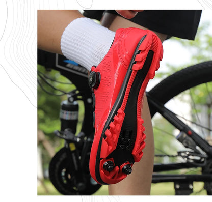 Men Cycling Shoes Road Bikes Women Racing Competition Self-Locking Speed Cycling Sports Shoes Women Spd Cleats Cycling Shoes