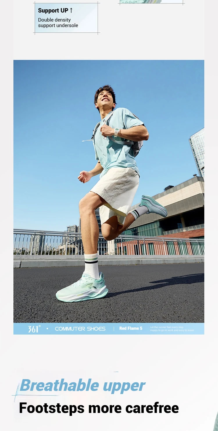 361 Degrees Fierce 5 Men Running Shoes New Breathable Shock-Absorber Comfortable Non-Slip Wear-Resistant Male Sneakers 672522218