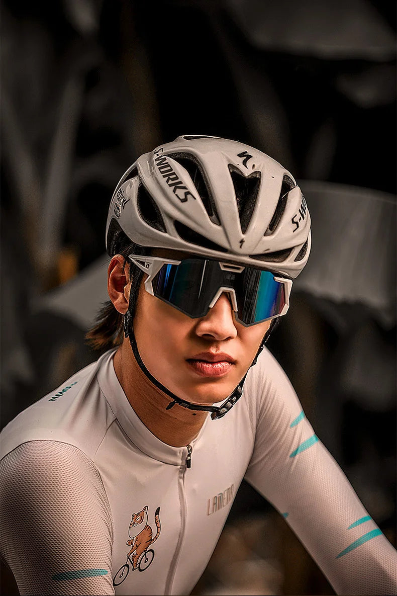 LAMEDA polariserede cykelbriller til landevejscykling UV400 mountainbike-solbriller cykelbriller sportsbriller udendørs solbriller til mænd og kvinder