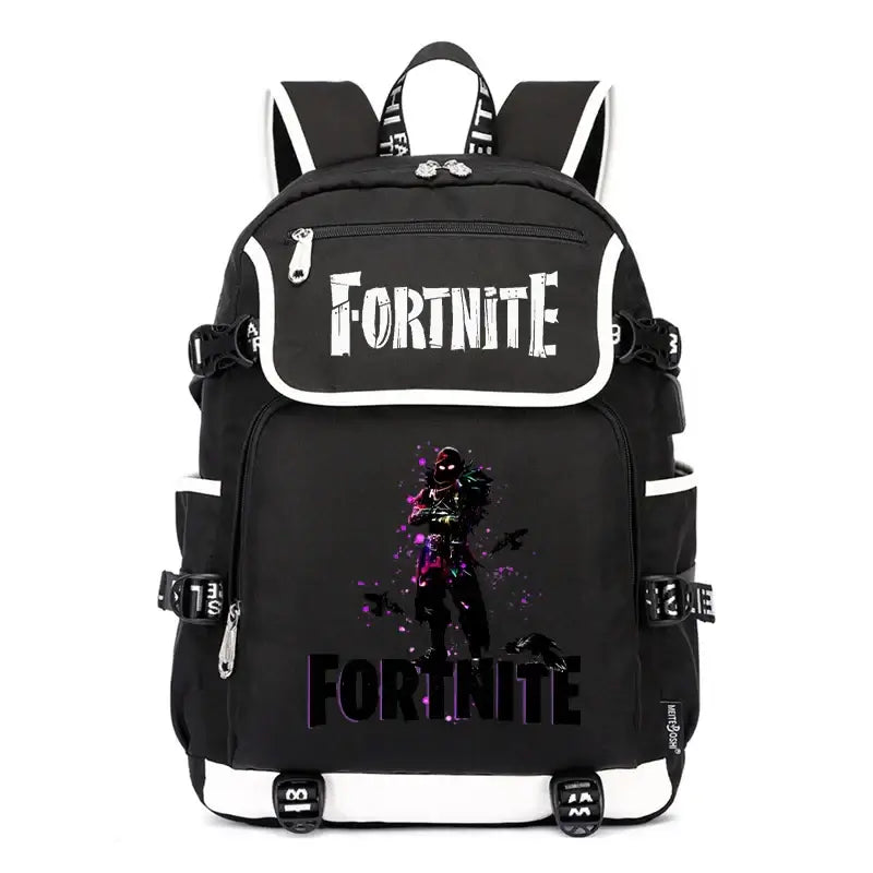 Zaino Fortnites di grande capienza, borsa a tracolla casual con porta USB, unisex, in stile anime, zaino scolastico per studenti, nuovo e alla moda, regalo di cancelleria