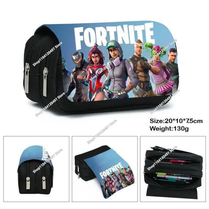 3-teiliges Set Fortnite-Gaming-Rucksack, Anime-Cartoon, große Kapazität, Schultaschen für Schüler, Federmäppchen, Kawaii-Lunchbag, Geburtstagsgeschenke