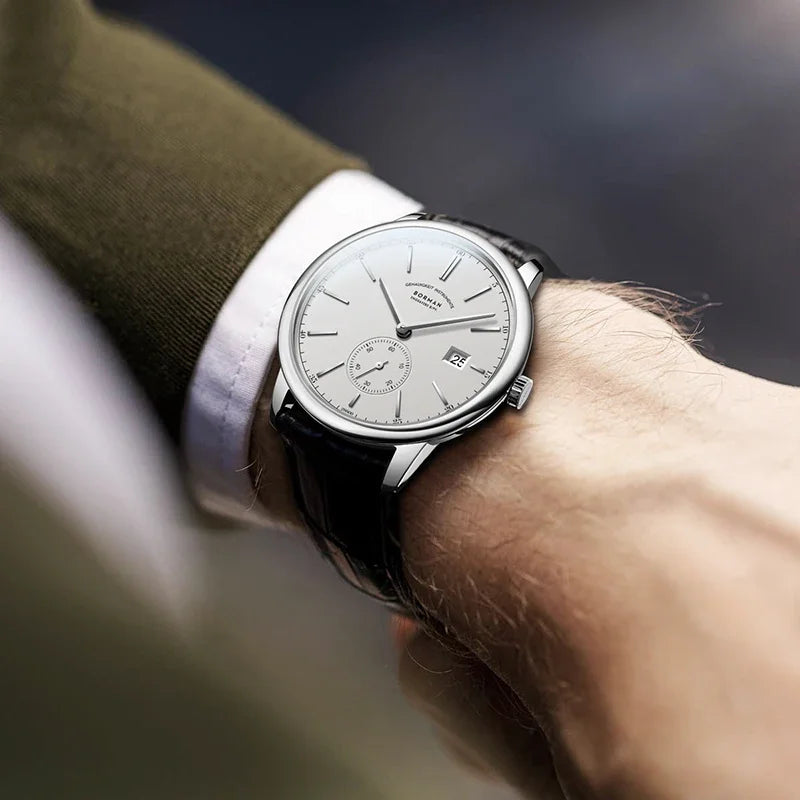 Orologio BORMAN BM3817 TOP nuovo 42 da uomo di lusso, meccanico automatico, vetro zaffiro, ultrasottile, impermeabile 50M, con sottoquadranti