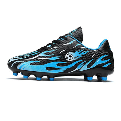 Chaussures de football professionnelles pour hommes, chaussures de sport pour jeunes, avec soutien de la cheville, crampons pour le football, chaussures de sport pour matchs en extérieur et entraînements, antidérapantes et