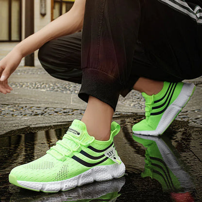 Chaussures de dehors Décontractées pour Homme, Baskets Légères et Respirantes, en Maille, Noires, de Course, d'Athlétisme, de Jogging, de Tennis, de Marche