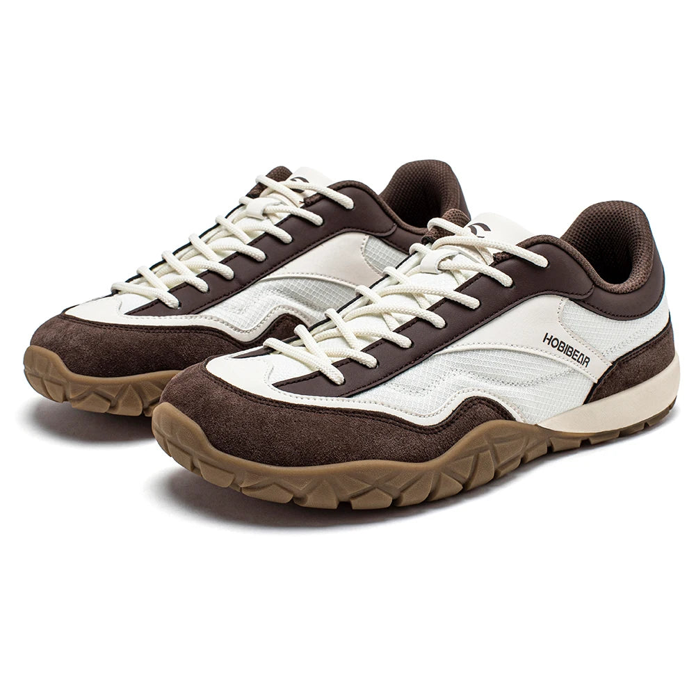 HOBIBEAR Wide Width Hiking Shoes Unisex Trekking Trail Running Sneakers Retro Non Slip Lace-Up Walking Shoes