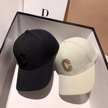 Шапки за мъже Нова бейзболна шапка с бродерия „C“ K-pop мода Шапка „Snapback“ за двойки Шапки за слънце за мъже и жени Chapeau Homme
