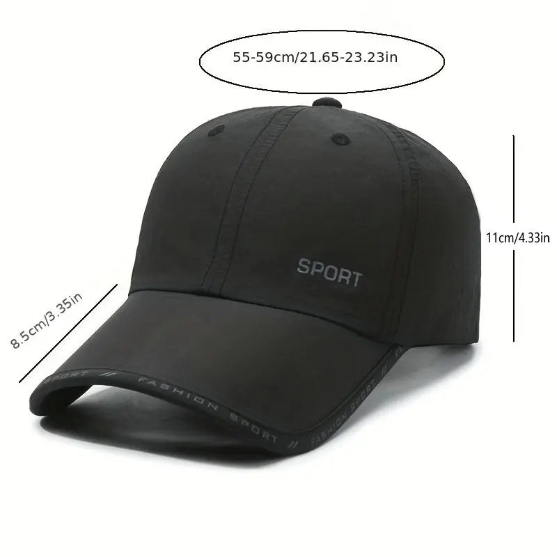 Schnelltrocknende, strapazierfähige Baseballkappe, UV-Schutz, atmungsaktiv, verstellbar, für Radfahren, Wandern, Angeln und andere Sportarten – Trucker-Cap für Damen und Herren