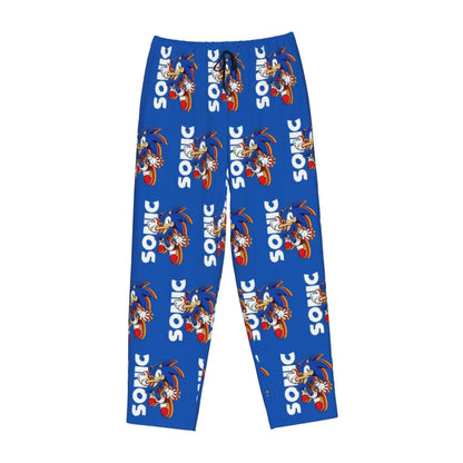 Custom Printed Womens Soniced Pajama Pants Hedgehog Game Sleepwear Sleep Lounge Bottoms with Pockets