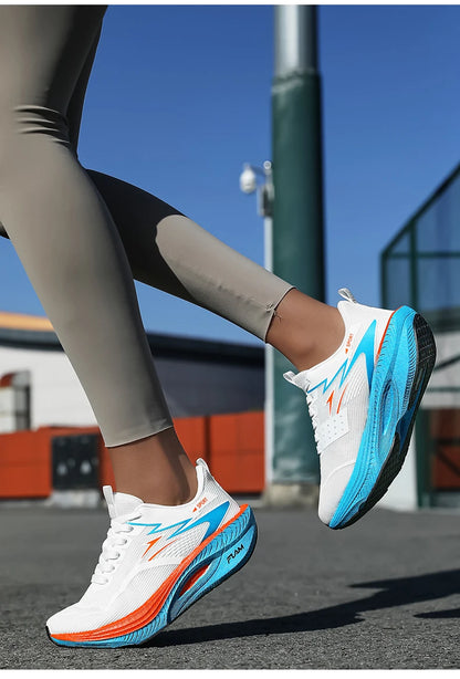 Nye løbesko med carbonplade til maraton, mænd, sport, åndbare, lette, komfortable sportssneakers til kvinder, skridsikre, casual