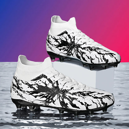 Chaussures de football ultra légères AG FG, tissu PU anti-transpiration, semelle TPU résistante à l'usure, ajustement confortable, unisexe, baskets d'entraînement sur herbe naturelle