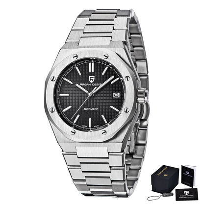 PAGANI DESIGN 8215 Men's Automatic Mechanical Watch 40MM Sapphire Stainless Steel Waterproof 10Bar Luminous C3 Reloj Hombre