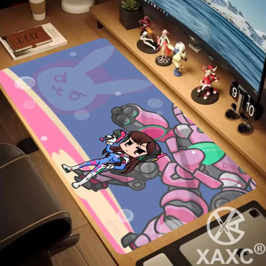 Mouse pad mare Overwatch Kawaii XXL pentru gaming, covoraș de birou PC, suport pentru tastatură, accesorii gamer, MousepadXAXC