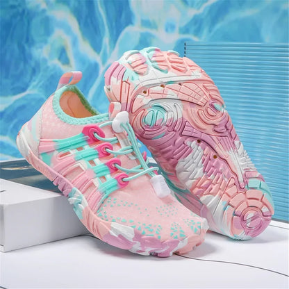 New 12 Colors Water Shoes Kids Summer Beach Five Fingers Barefoot Swimming Aqua Shoes Quick Dry Seaside River Children Sneakers