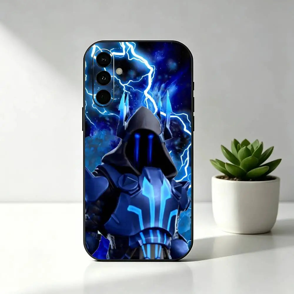 R-Royales F-Fortnite Game Phone Case Black Silicone Soft for Samsung Galaxy A73, A72, A71, A70, A53, A52, A51