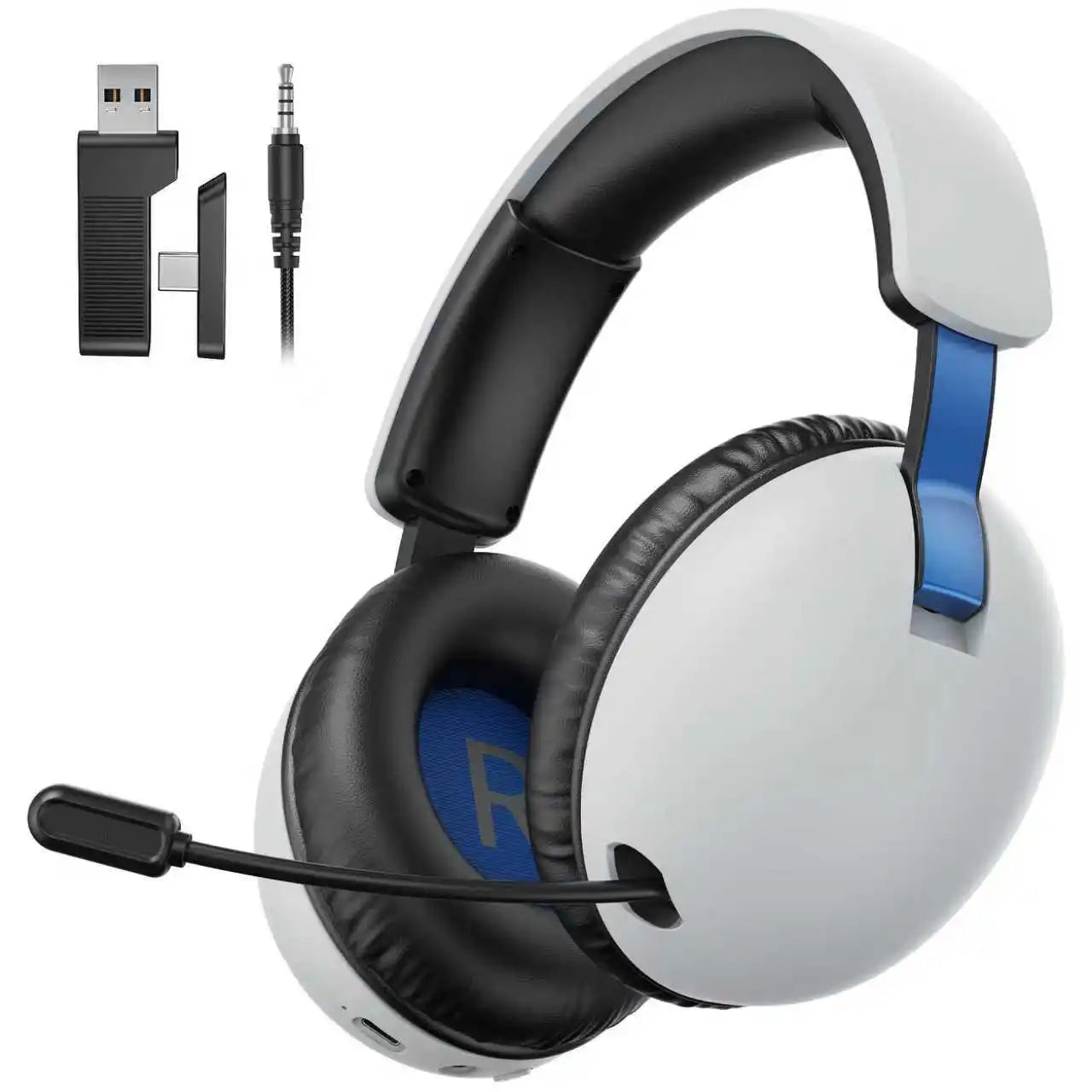 Acinaci BL500 Wireless Gaming Headset 2.4G Bluetooth 5.3 & Wired – Noise-Cancelling Mic, 30H Battery, 50mm Drivers for PC, PS5, PS4