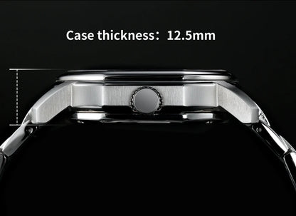 BERNY Men's Mechanical Watch, Top Accuracy, Automatic Wristwatch, Luxury Male Clock, Sapphire, Self-Winding, Waterproof