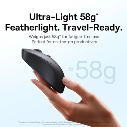 Baseus EM2 Ergonomic Wireless Mouse Bluetooth 5.3 Rechargeable Silent Mouse, Ultra-Light Bluetooth & 2.4G Wireless Mouse with Customizable Buttons, 4000 DPI Type-C Charging