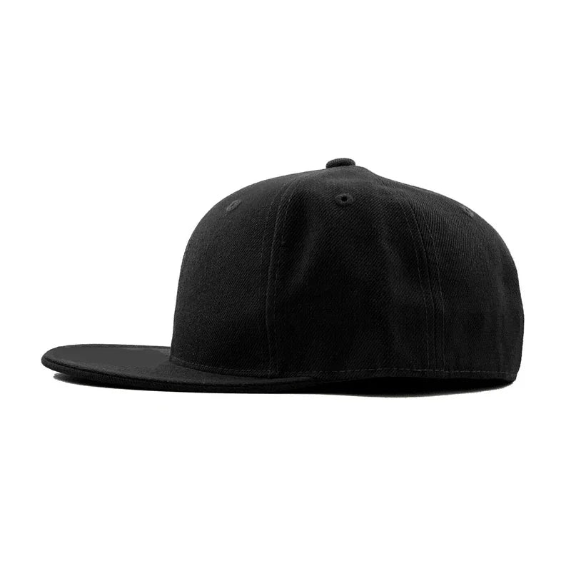 Casquette ajustée entièrement fermée, taille New York Plus Large, style « trucker » pour homme, visière plate, style hip-hop, unie, snapback, sans impression, visière plate, bord Era
