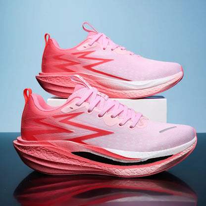 Αθλητικά Παπούτσια Τρεξίματος Marathon για Άνδρες με Carbon Board, Εξειδικευμένα Αθλητικά, Διαπνέοντα, Ελαφριά, Άνετα Chunta Sneakers για Γυναίκες
