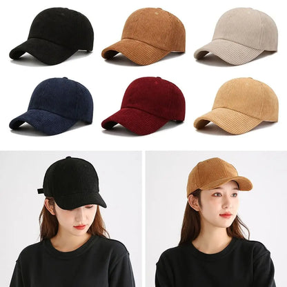 Unisex corduroy baseballpet, verstelbare zonnehoed, hiphop-pet voor heren