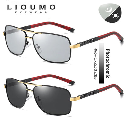 LIOUMO Brand Polarized Sunglasses Men Photochromic Sun Glasses For Women Driving Glasses Anti-Glare Goggles gafas de sol hombre