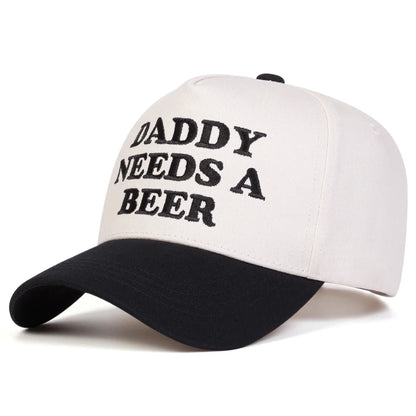 Unisex DADDY NEEDS A BEER Letter Embroidery Baseball Caps Spring Autumn Outdoor Adjustable Casual Hats Sunscreen Hat Sports Cap