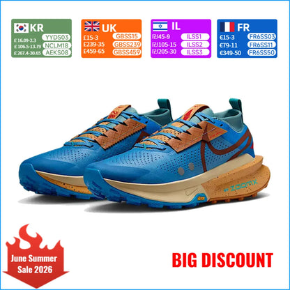 Nike ZEGAMA 2 Men's Trail Running Shoes Slip-Resistant, Durable, Breathable, Lightweight, Cushioned FD5190-401