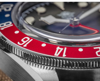 Montre de plongée pour homme ADDIESDIVE GMT515-24H – Étanchéité 200 m, verre bombé, revêtement luminescent BGW9, boîtier en acier inoxydable, affichage analogique