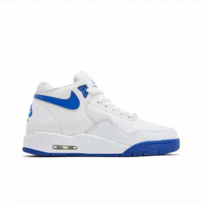 Nike Flight Legacy Comfortable and Versatile Mid-Top Retro Basketball Shoes Men's White/Blue BQ4212-103