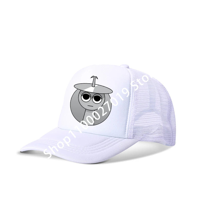 Sprunkis drenge- og pigebørn, tegneserie-baseballkasketter, hiphop-hatter til børn, åndbare mesh-hatte, søde anime-solhatte, solskærmkasketter, fødselsdagsgaver