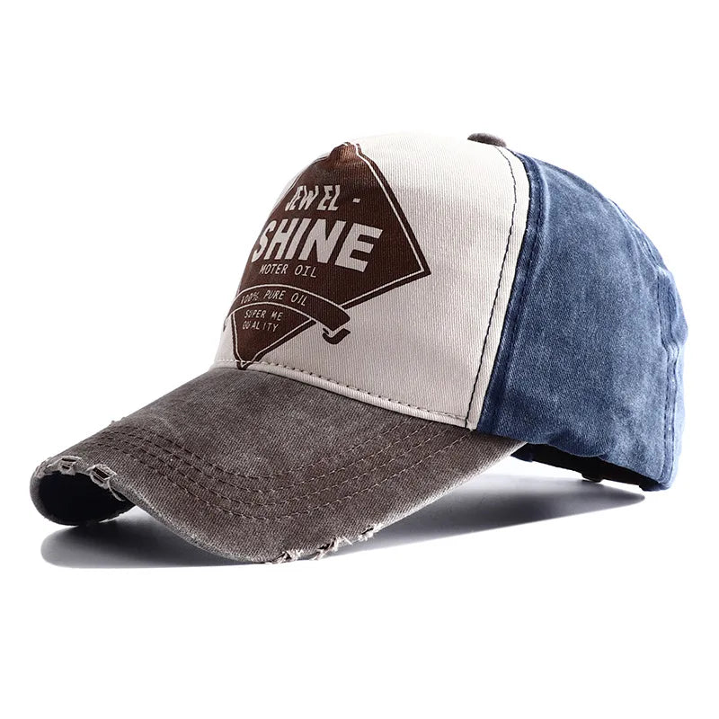 2026 New High Quality Vintage Letter Print Baseball Cap Men Women Snapback Adjustable Outdoor Hip Hop Denim Dad Hats Bone