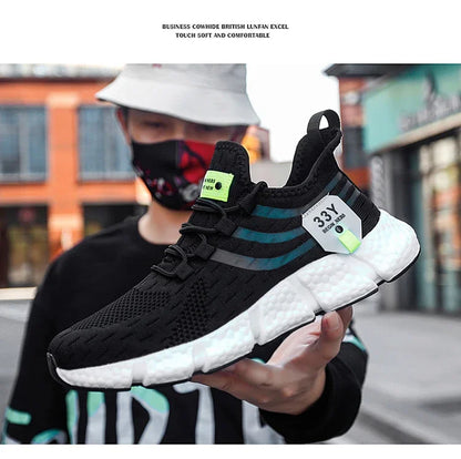 Modne, oddychające, codzienne męskie buty sportowe na wiosnę i jesień – Tenis Masculino, Zapatillas Hombre, modne buty do biegania