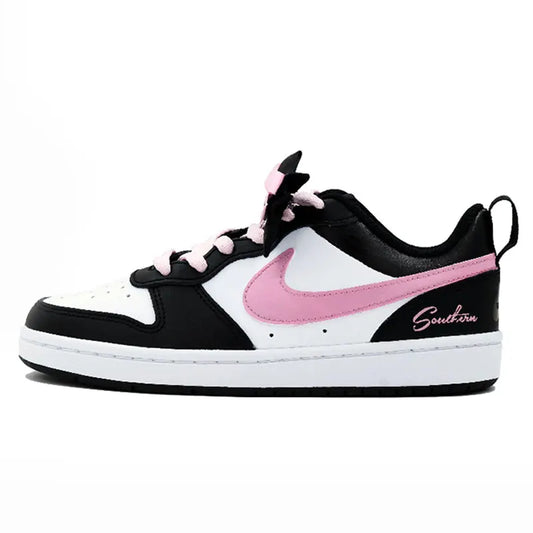 Custom Sneakers Nike Court Borough Pink Purple Star Unique Women's Skate Shoes