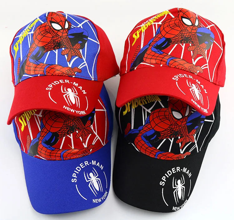Marvel Anime figurka Spider-Man kreslená baseballová čepice bavlna polyester čepice s kšiltem pro chlapce a dívky čepice a doplňky k hlavě dětský dárek k narozeninám