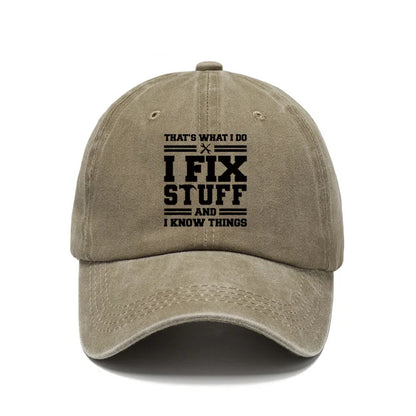 FOCUS Print Cap Washed Cotton Adjustable Classic Style Baseball Cap, Sports Duckbill Hat for Men and Women