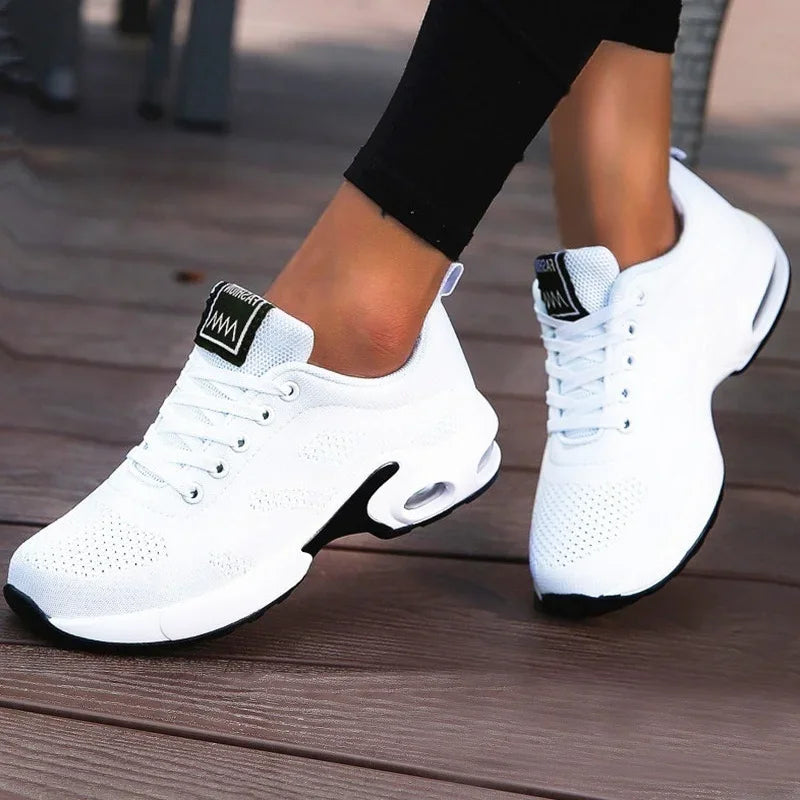 Femmes plate-forme espadrilles décontractées chaussures maille respirant chaussures de course gros sport d'été Tenis chaussures 2024 luxe vulcaniser chaussures