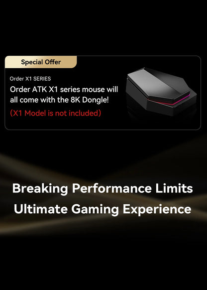 Mouse wireless Bluetooth ATK X1 Series Paw3950/Ultra 8k ultraleggero 49g, mouse a tre modalità per gamer FPS, regalo personalizzato