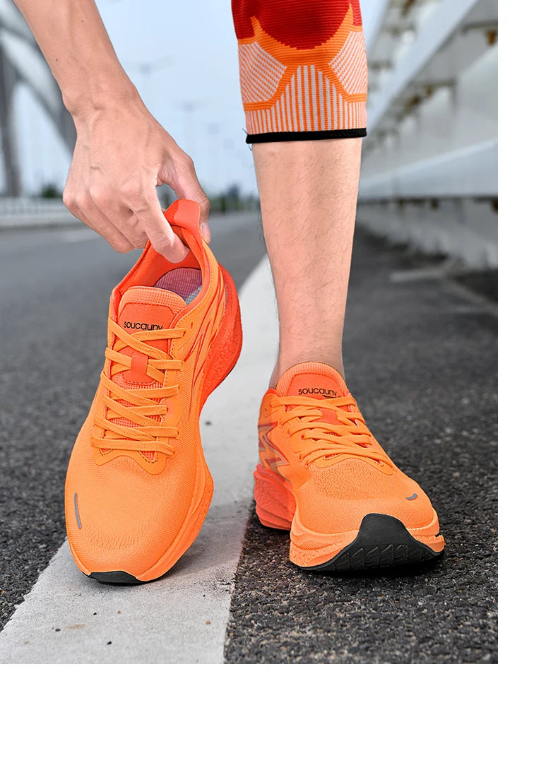 Nye løbesko med carbonplade til maraton, mænd, sport, åndbare, lette, komfortable sportssneakers til kvinder, skridsikre, casual