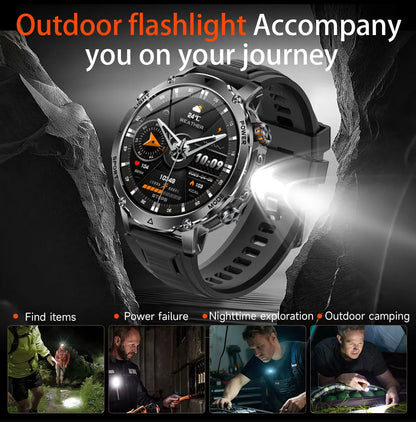 2026 TANK Ultra New 1400mAh Big Battery Smart Watch Men GPS path Sport Flashlight BT Call Waterproof Outdoor Military Smartwatch
