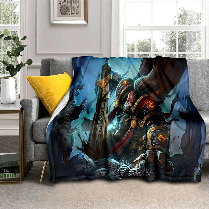 WOW, World of Warcraft  Demon Hunter, Lich King Game Flannel Blanket for Beds Bedroom Sofa Picnic,Throw Blanket Outdoor Leisure