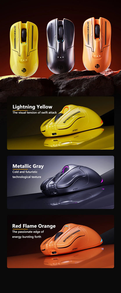 INPHIC Super Racing Car Series kabellose Bluetooth-Gaming-Maus 500mA mit Akkustandsanzeige und anpassbaren Lichteffekten