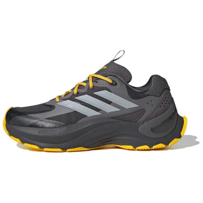 Adidas Maxxwavy ADV Chaussures basses tendance et durables pour homme et femme, gris foncé et jaune-JI2445